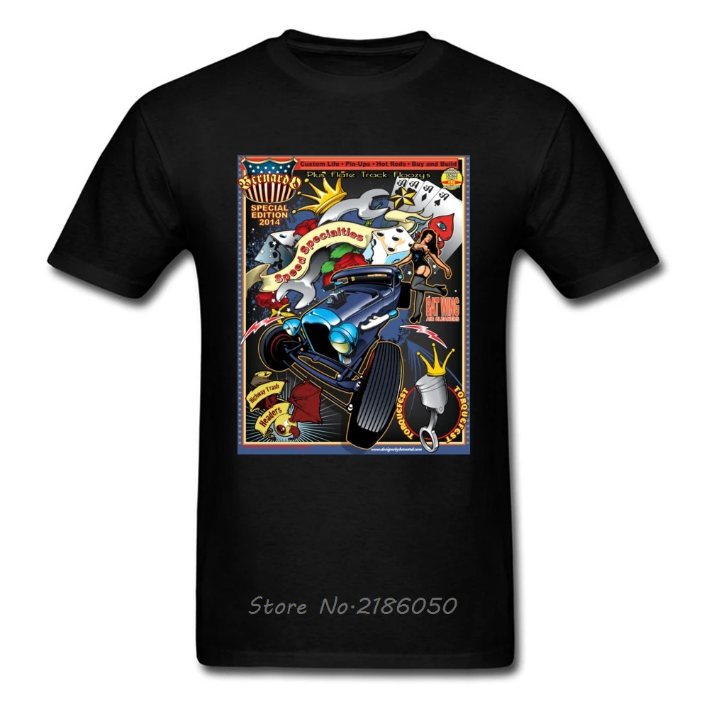 

Design Rockabilly HotRod O-neck T Shirts Summer Autumn Tops Tees Short Sleeve For Men Faddish Cotton Birthday T-Shirt