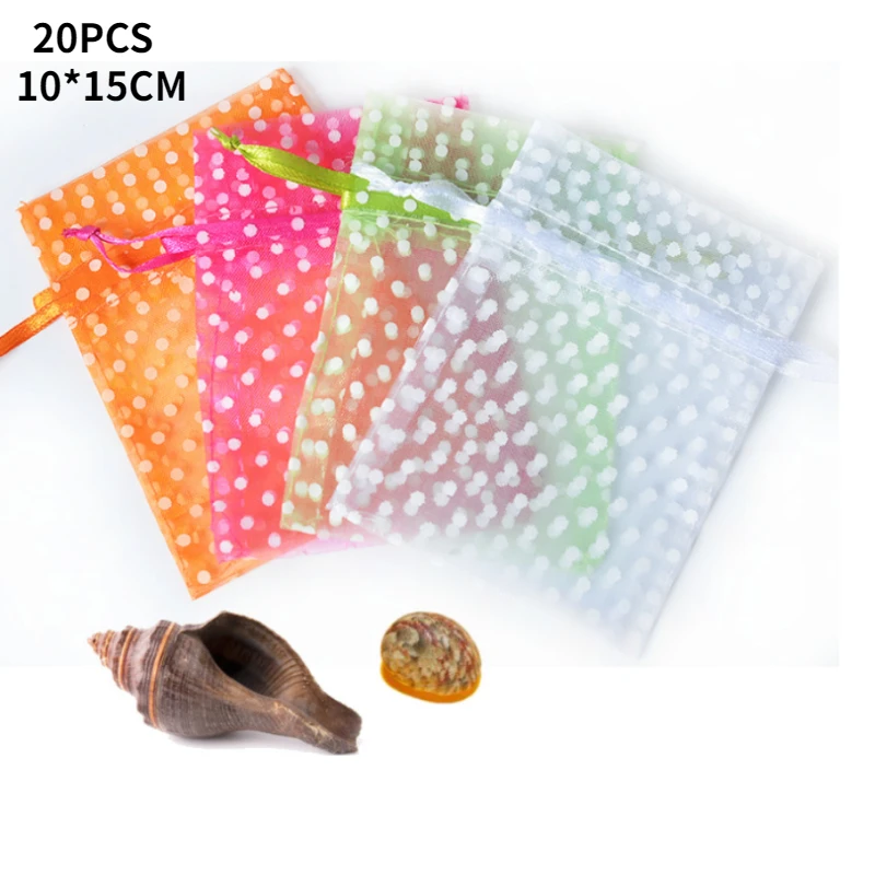 200 шт./партия, подарочные пакеты из органзы, 10 х15 см