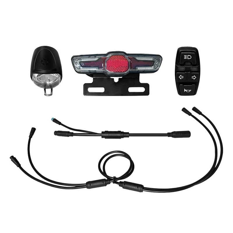 

Headlight Kits Ebike DK336 Headlight Kits Replacement Parts For E-Bike Retrofit Horn Headlight Switch And With Ebike Tail Light