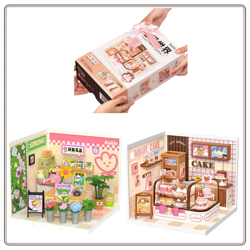 Фото Новый Оригинальный Конструктор Rolife Super World Cake Shop: Сборная Модель-Игрушка DIY, Миниатюрная Модель, Подарок на День Рождения, В Наличии №1