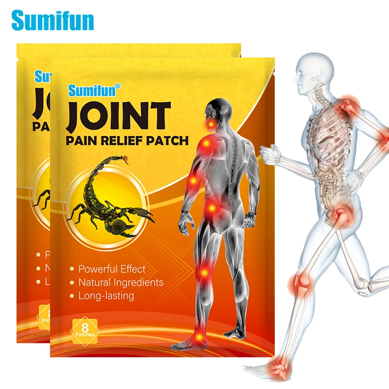 

8Pcs Scorpion Venom Joint Pain Relief Patch Arthritis Knee Back Sprain Medical Plaster Muscle Lumbar Cervical Sticker Massage