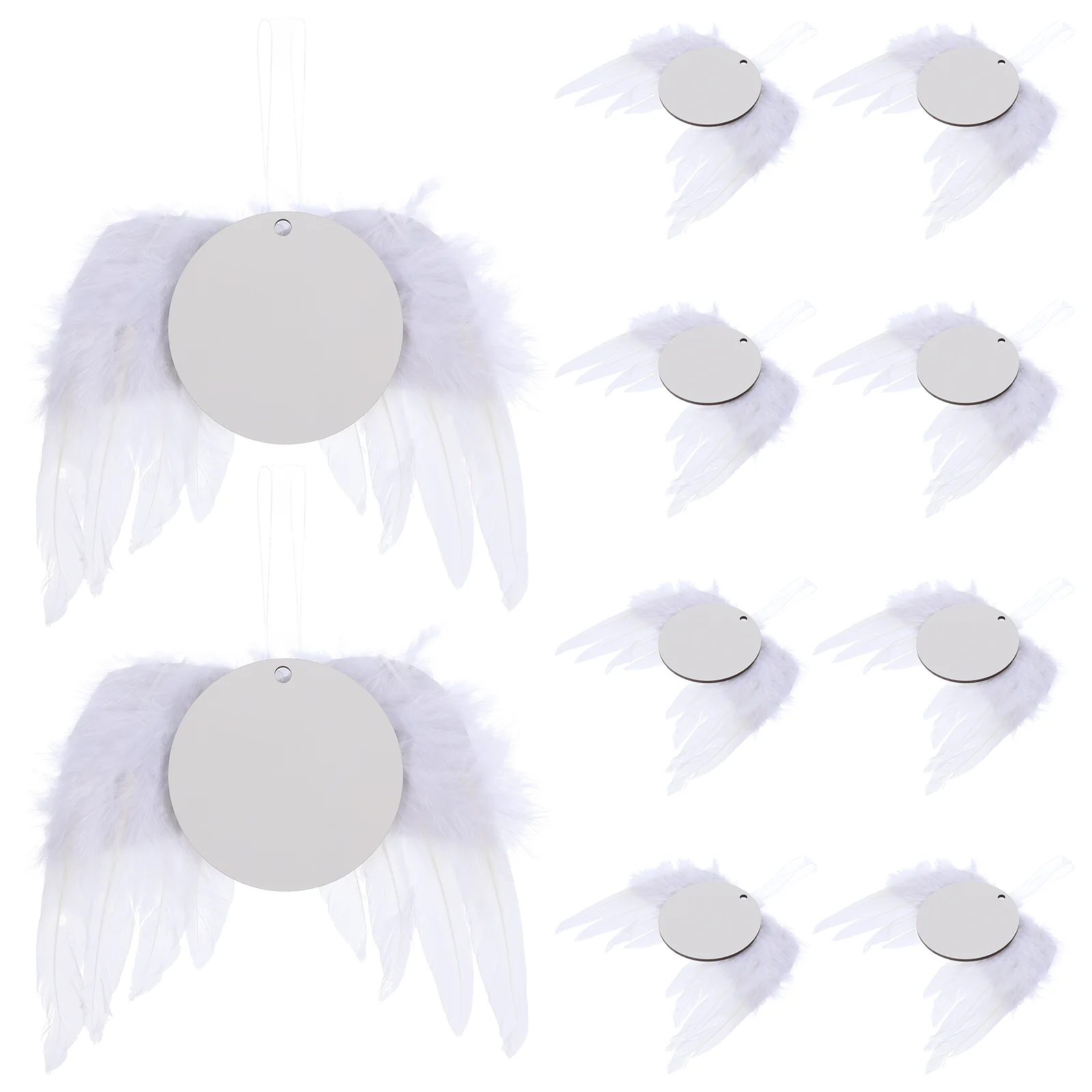 

10 Pcs Xmas Tree Decor Christmas Angel Wings Crafts Pendant Angels Pendants Plume