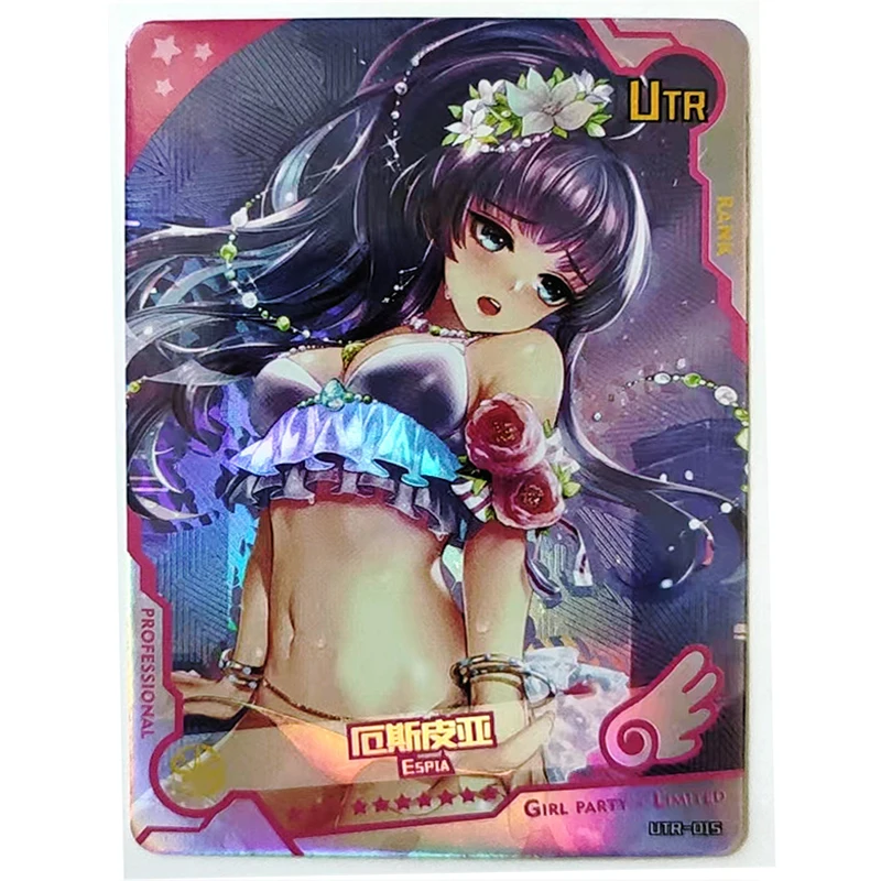 

1pcs Goddess Story Fantastic party star flash card UTR Tamamo Yae Sakura ACG Sexy Kawaii Anime Game Collection Cards Gift Toys