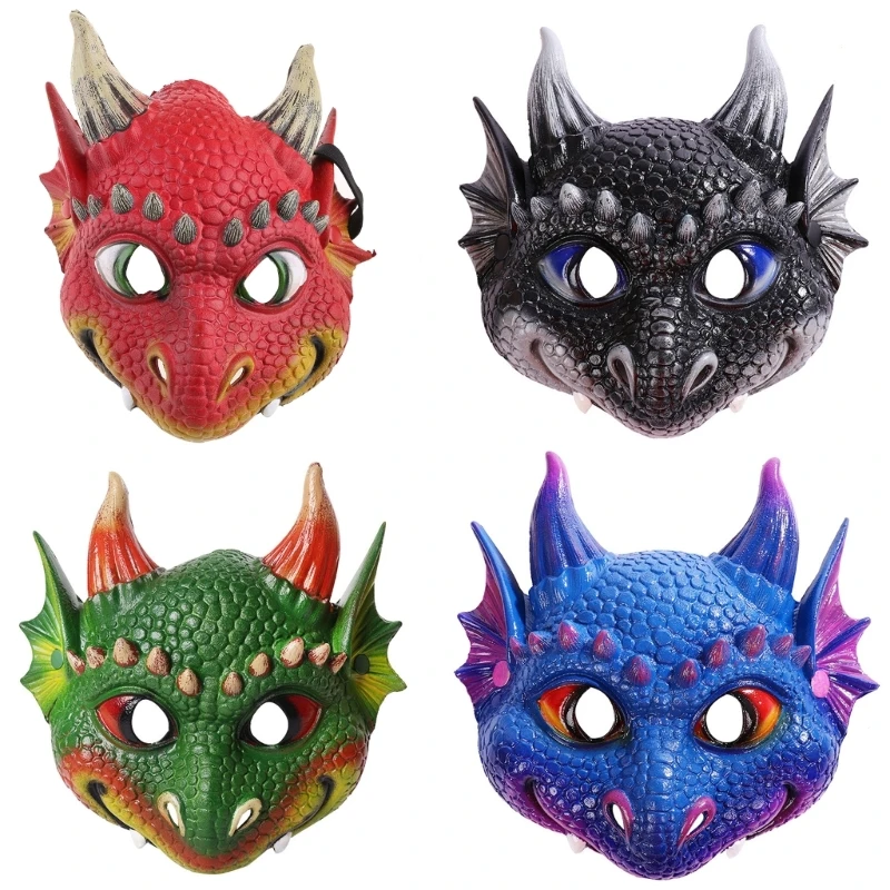 

Детская маска дракона, маски для вечерние, карнавал, косплей, Хэллоуин, динозавр