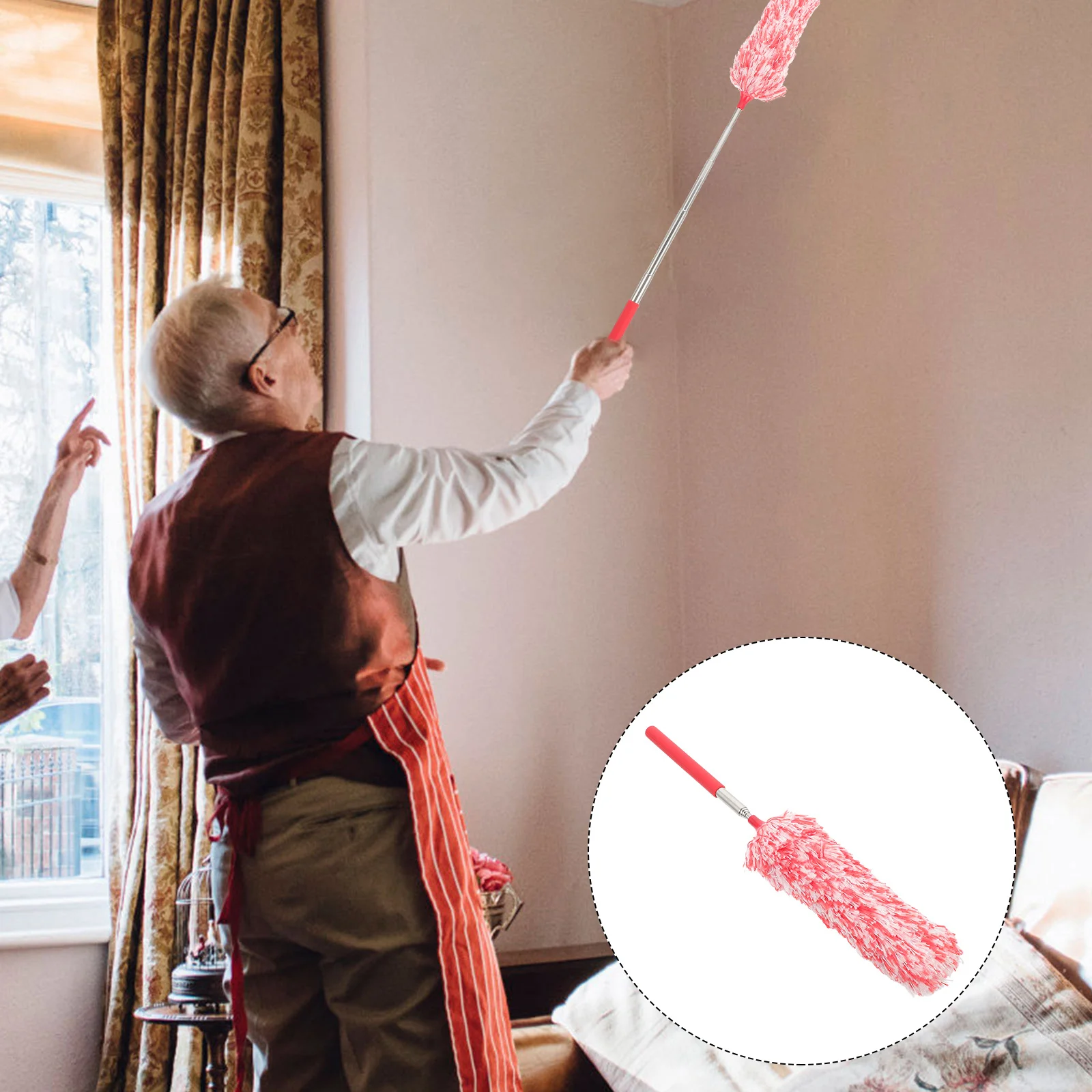 

Duster Cleaning Microfiber Household Car Brush Dusting Vehicle Handle Telescoping Furniture Dusters Tool Extendable Hand Mini