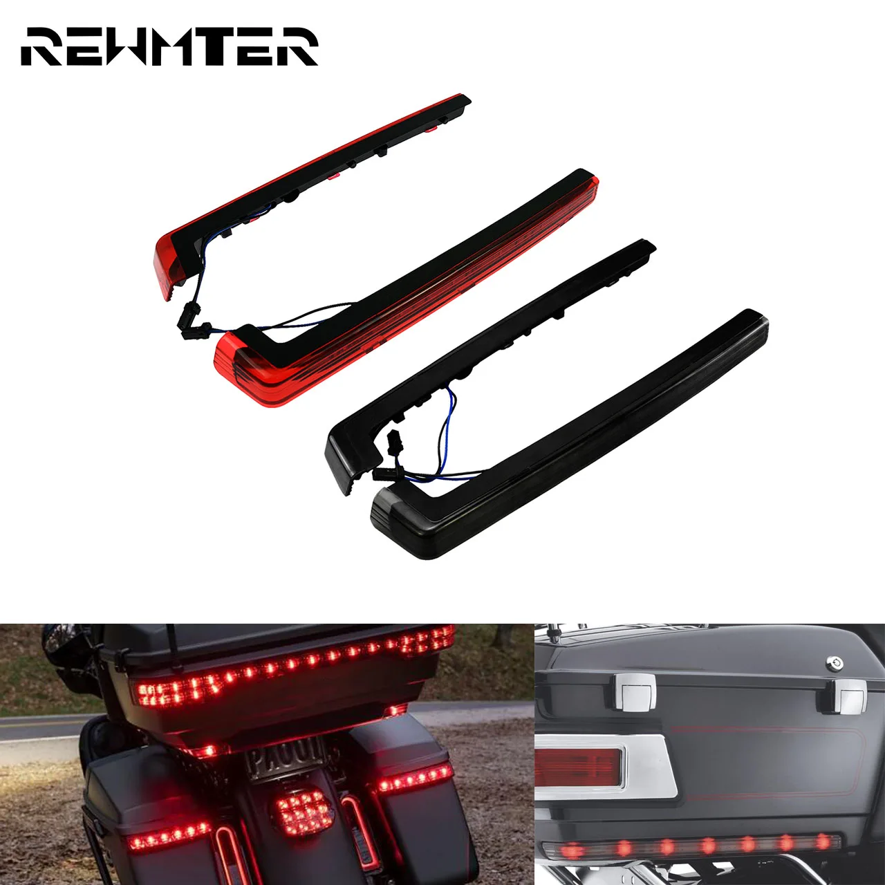 Светодиодный светильник для мотоцикла Red/Smoke Tour Pak Pack Accent Side Panel Harley Touring Road Glide King