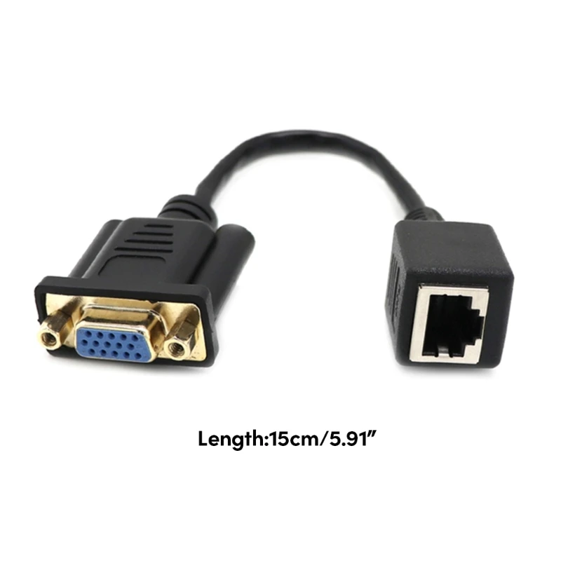 15 см/5 9 дюйма VGA мама к RJ45/VGA папа RJ45 переходной кабель-переходник Ethernet-порту