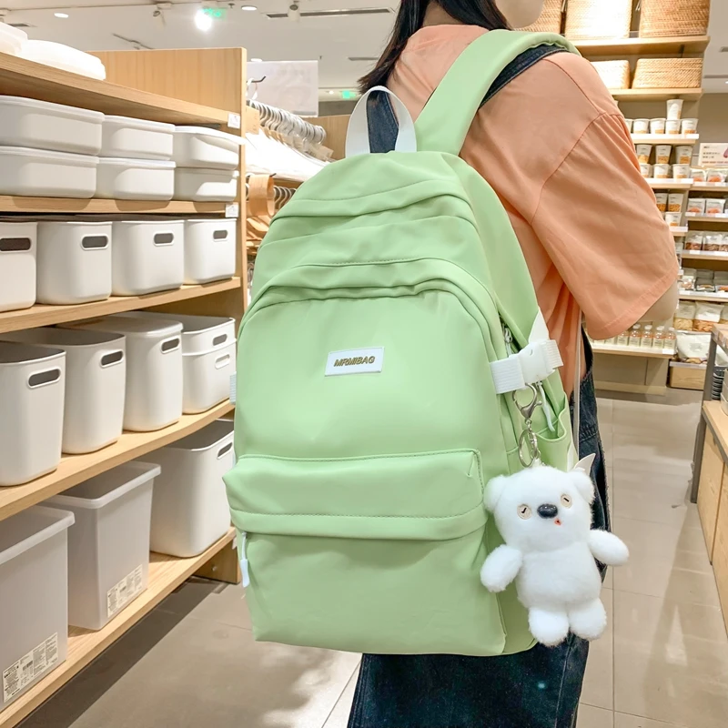 

JOYPESSIE Fashion Kawaii Teen Bookbag Waterproof Girls Mochila Cute Candy Color Schoolbag Lady Travel Bagpack Trendy Rucksack