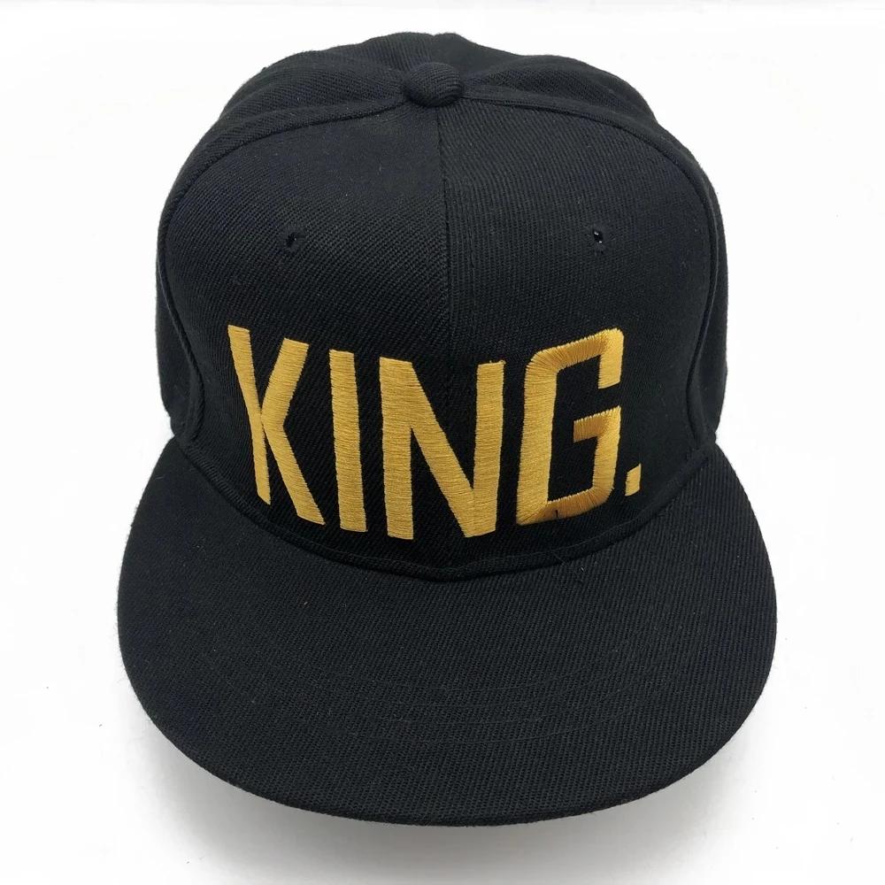 1PC KING Embroidered  Lover Men Women Baseball Cap Black Hip Hop Snapback  Chapeau Bone Masculino Hats