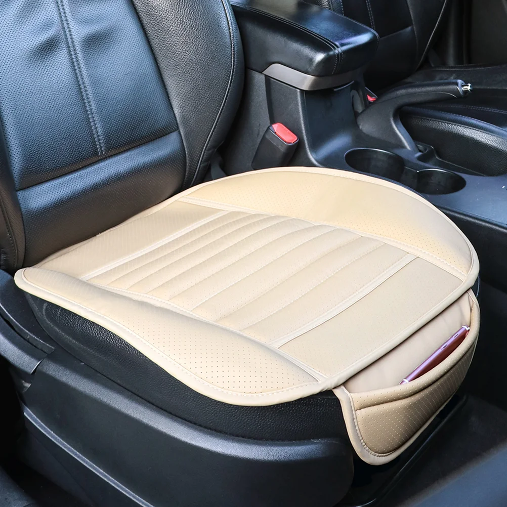 

1Pc Universal Car Cover Non-slip PU Protector Support Case Waterproof Front Cover (Beige)