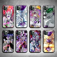 dragon ball z golden frieza phone case tempered glass for iphone 13 12 11 pro mini xr xs max 8 x 7 6s 6 plus se 2020 cover