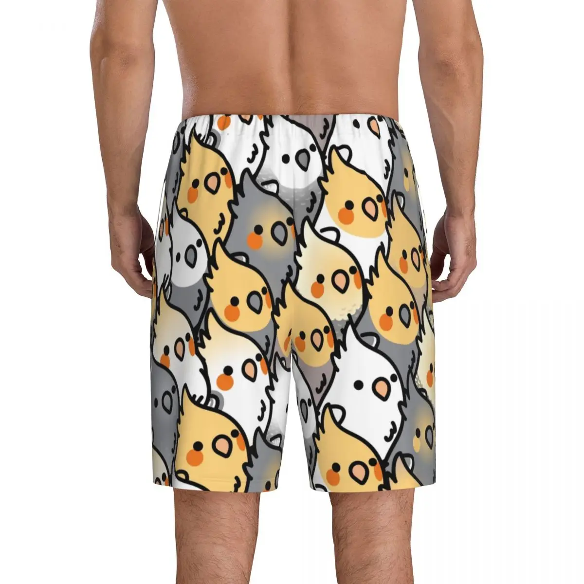 Индивидуальные мужские полные шорты с рисунком кокатика милые пижамы попугаями