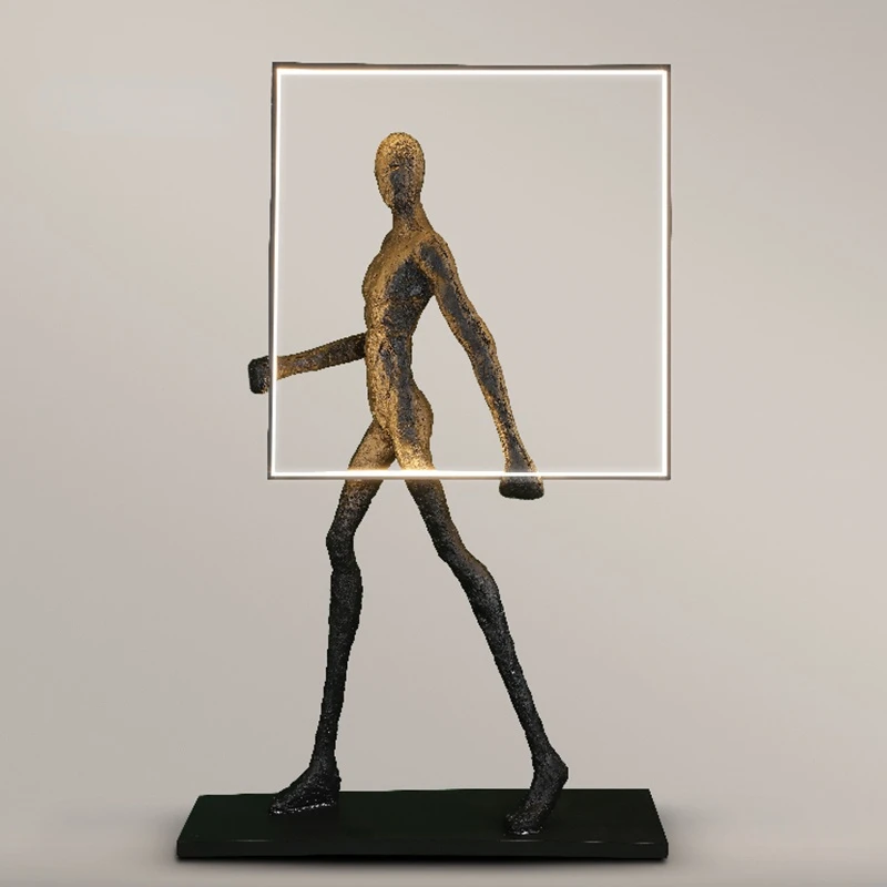 

Human-Shaped Floor Lamp Human Body Sculpture Model Room Living Room Lobby Exhibition Hall Decorative Art Ornaments