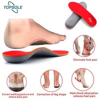 topsole orthopedic insoles for the feet red 3cm high arch support shoe inserts pain relief plantar fasciitis flat foot men women
