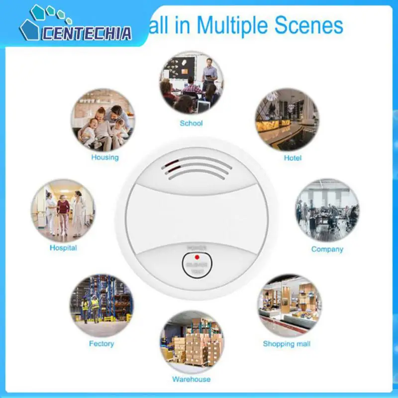 

Red Led Flash Standalone Sensor Wifi Smoke Alarm Pressing 80db Fire Alarm Home Security System Smart Life Wireless Remote Timing