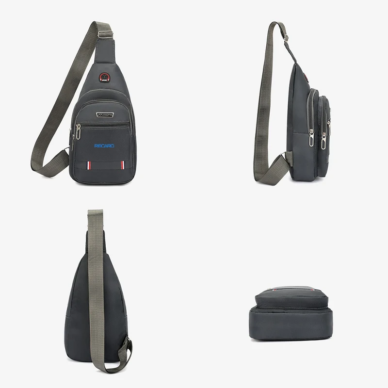 Новая мужская нагрудная сумка с логотипом автомобиля через плечо для отдыха Recaro