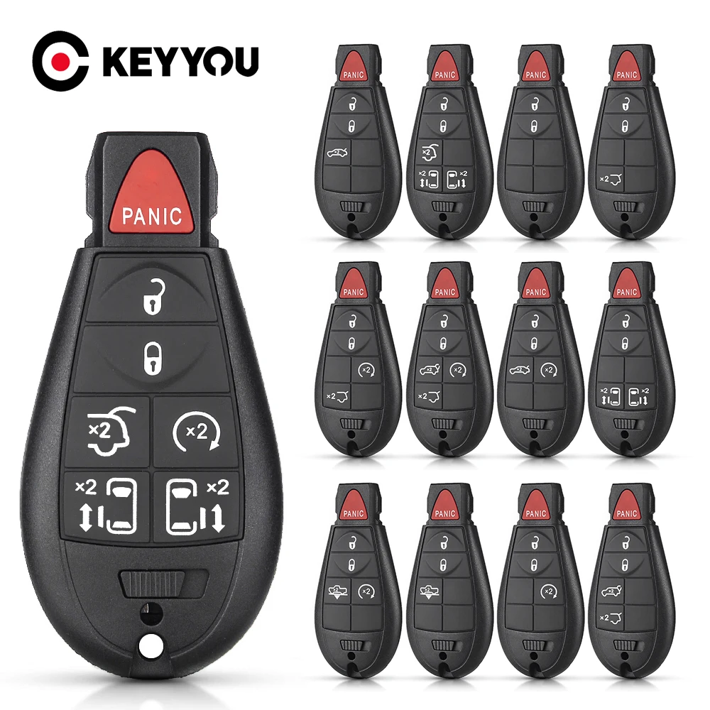 Корпус для ключа автомобиля KEYYOU 3/4/5/6/7 кнопки дистанционного управления Jeep Grand