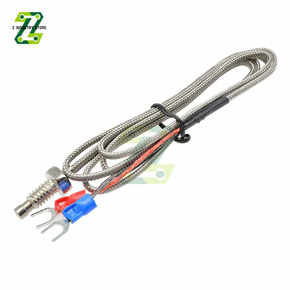 

1 M K винтового типа M6 контрольный винтовой зонд термопары, датчик контроля температуры, датчик 0-400C, зонд термопары типа K