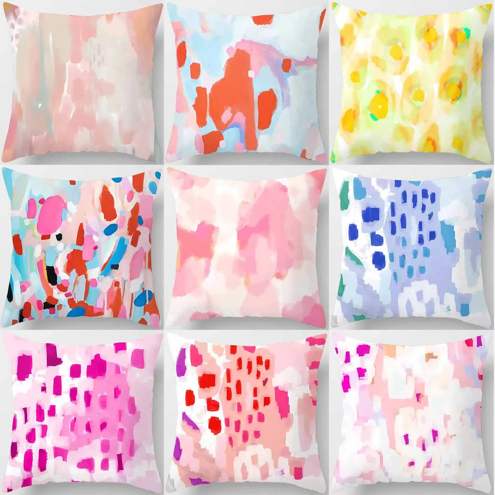 Spot Graffiti   Square Pillowcase, Used for Home Decoration, Car Sofa Cushion Cover 45cm*45cm
