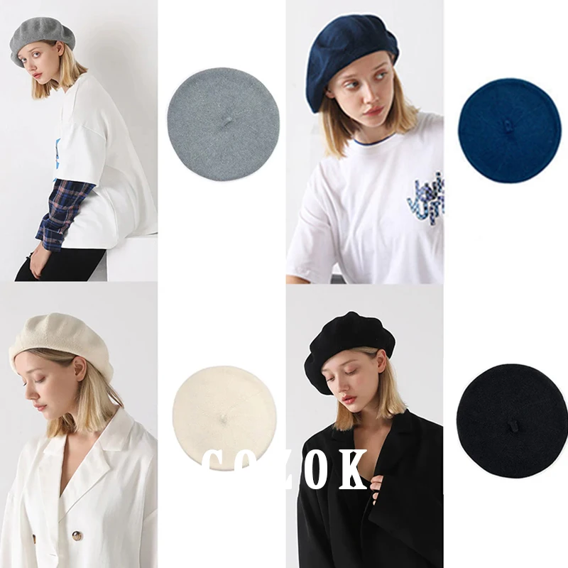 Новинка стильные женские вязаные береты Классные модные элегантные художника