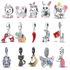 Новое поступление 100% Серебряный кулон животные собака питомец свинка Бусина Подходит для оригинального браслета Пандора очаровательные DIY модные ювелирные изделия подарки