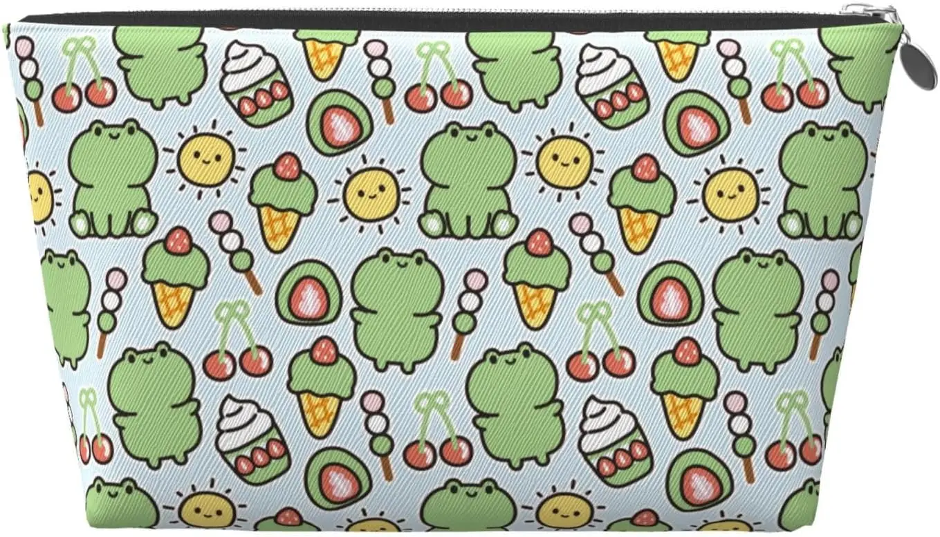 Милая косметичка с лягушкой и десертом женские дорожные туалетные