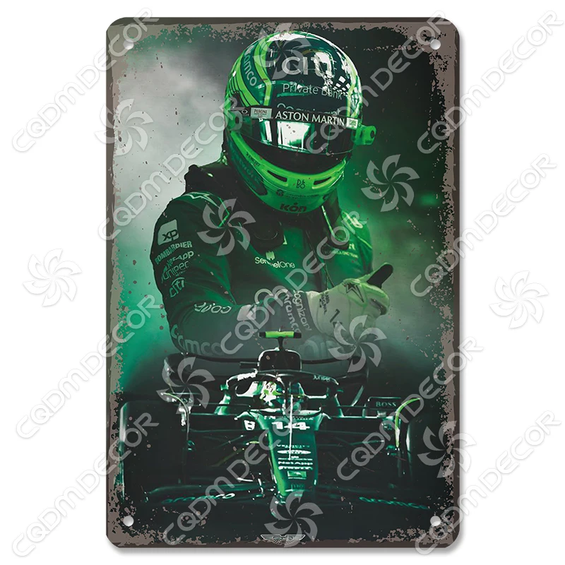 Металлический плакат F1 Racer CQDM DECOR 20x30 см