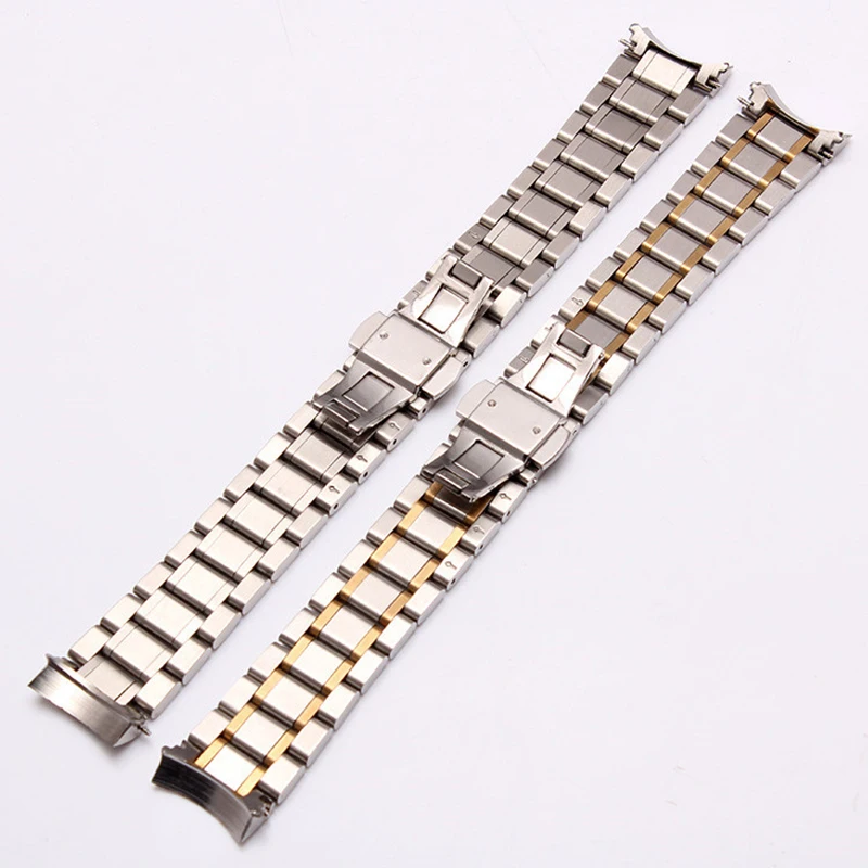 New Men And Women Watch Band Strap Solid Interface Stainless Steel Bracelet For Longines L2 L4 19mm 20mm 21mm Watchband