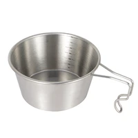 600ml 304 stainless steel bowl cup for outdoor camping supplies hiking backpacking stainless steel bowl tableware