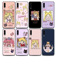 japan anime cute cartoon sailor moon samsung case for a10 e s a20 a30 a30s a40 a50 a60 a70 a80 a90 5g a7 a8 2018 soft silicone