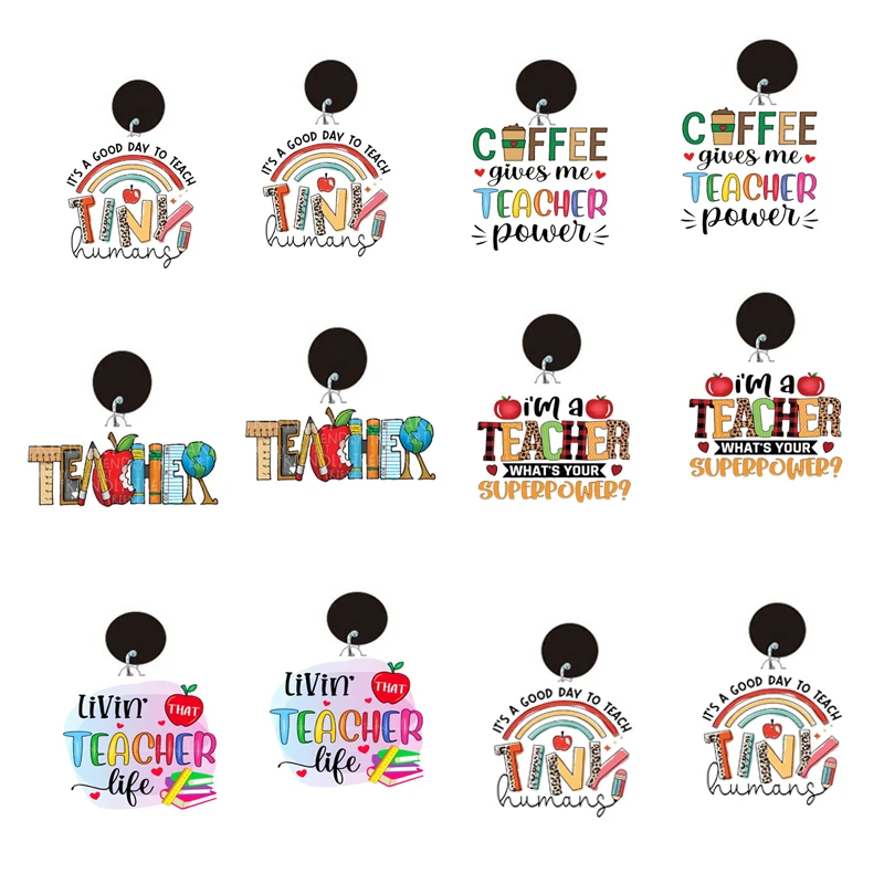 

Teacher Power Acrylic Charms Drop Earring Epoxy Apple Love Best Teacher Life Acrylic Earrings For Women Jewelry Gift