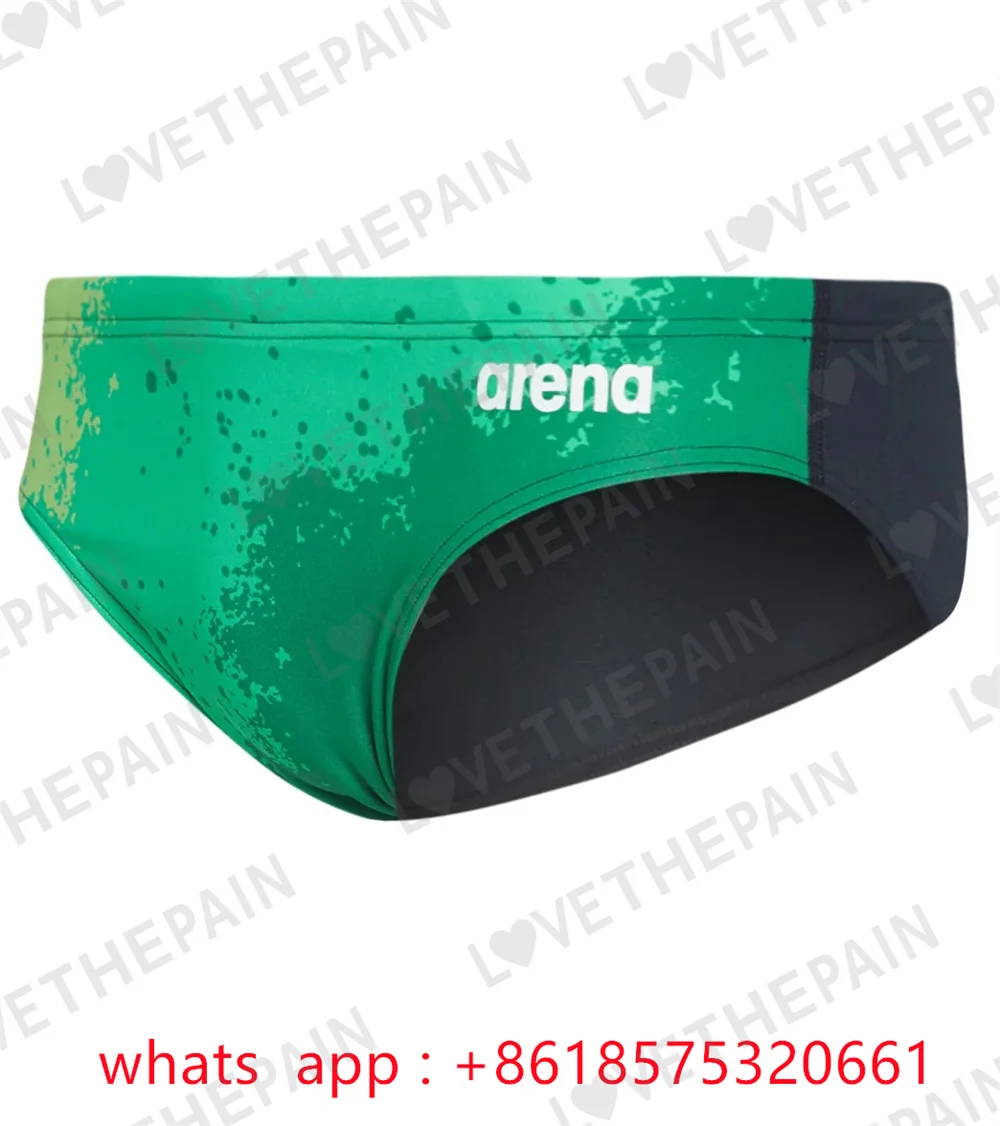 Men's Spraypaint Maxlife Brief Swimsuit Competition Triangle Swimsuit Beach Shorts Swimming Trunks Swim Trunks Jammer Swimsuit