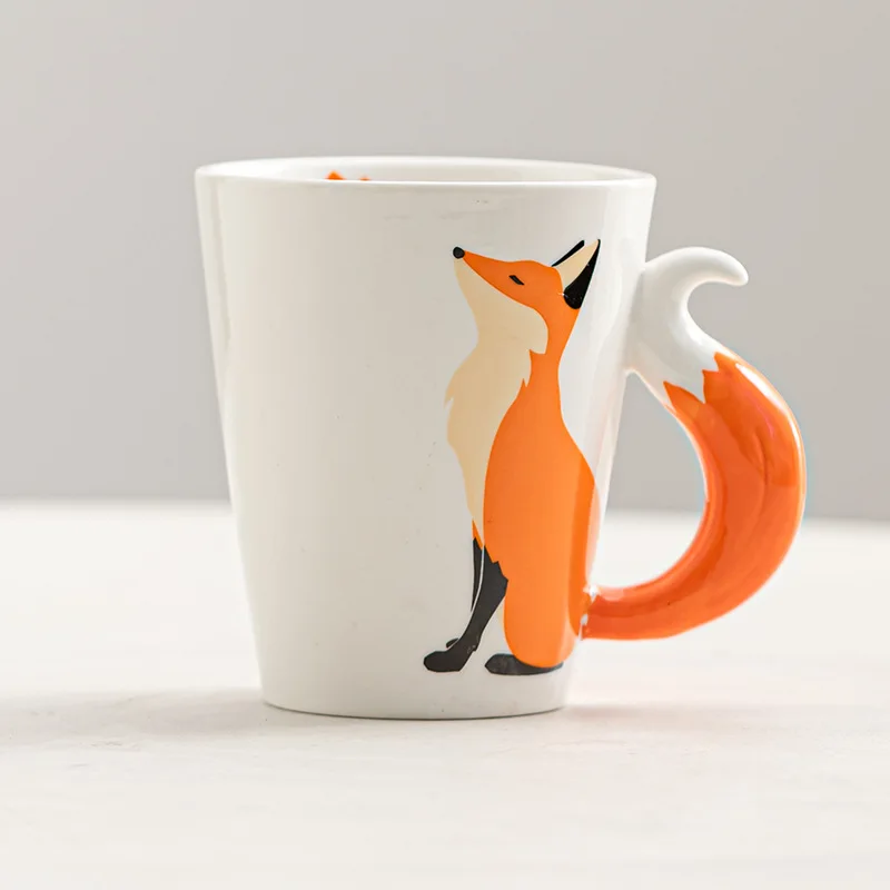

Керамическая кружка с 3D рисунком лисы