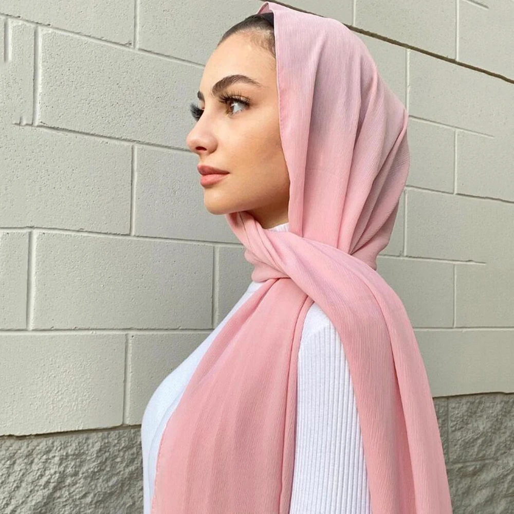 Модный шифоновый хиджаб шарф мусульманский поставщик Платков