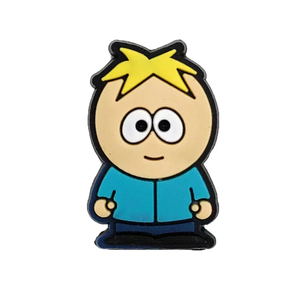 30pcs/set South Cartoon Park  Cute Shoe Decoration Shoe Accessories Croc Charms for Bracelets Backpack Jibz Kid X-mas Gifts