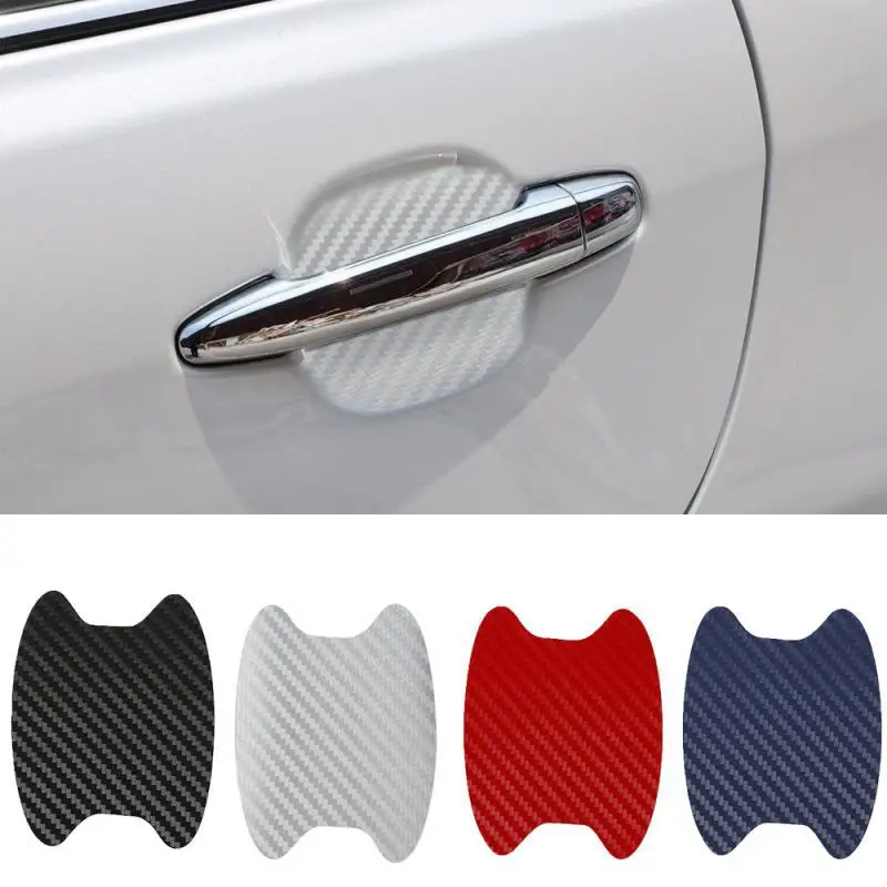 

4Pcs/Set new Car Door Sticker Carbon Fiber Scratches Resistant Cover Auto Handle Protection Film Exterior Styling Accessories