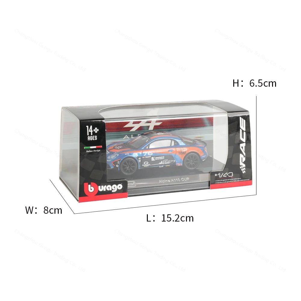 Bburago Коллекционная модель автомобиля в масштабе 1:43 Alpine A110