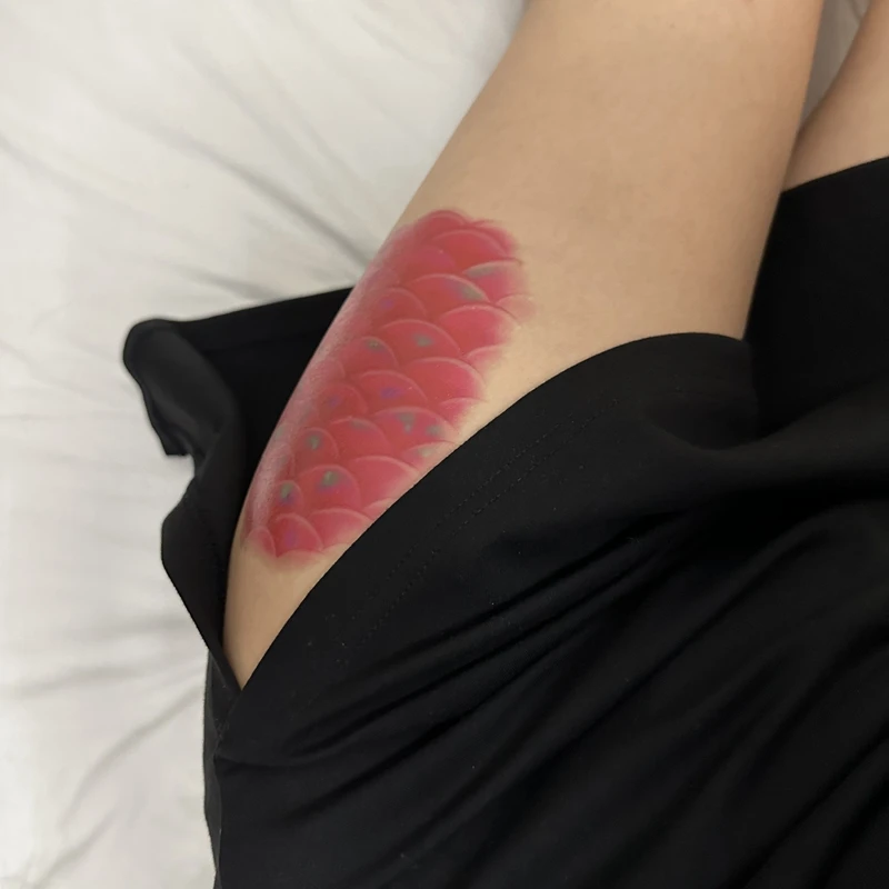 Градиентные временные тату-наклейки в виде рыбьей чешуи шрамы искусство