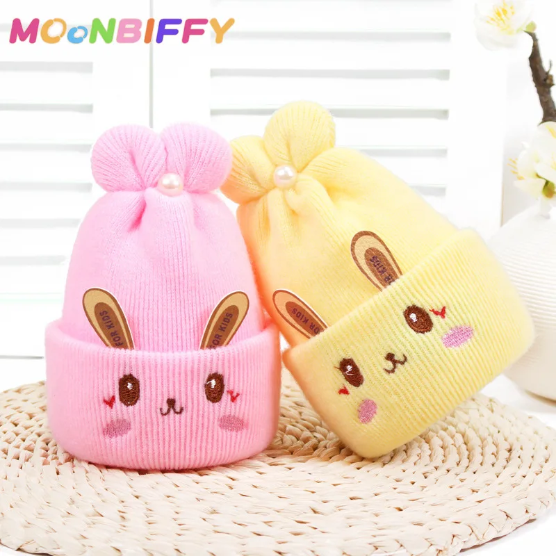 

Cute Newborn Girl Boy Hats Baby Soft Warm Crochet Knit Cartoon Beanie Cap Cute Baby Hats Winter for 0-6 Months Baby Baby Hat