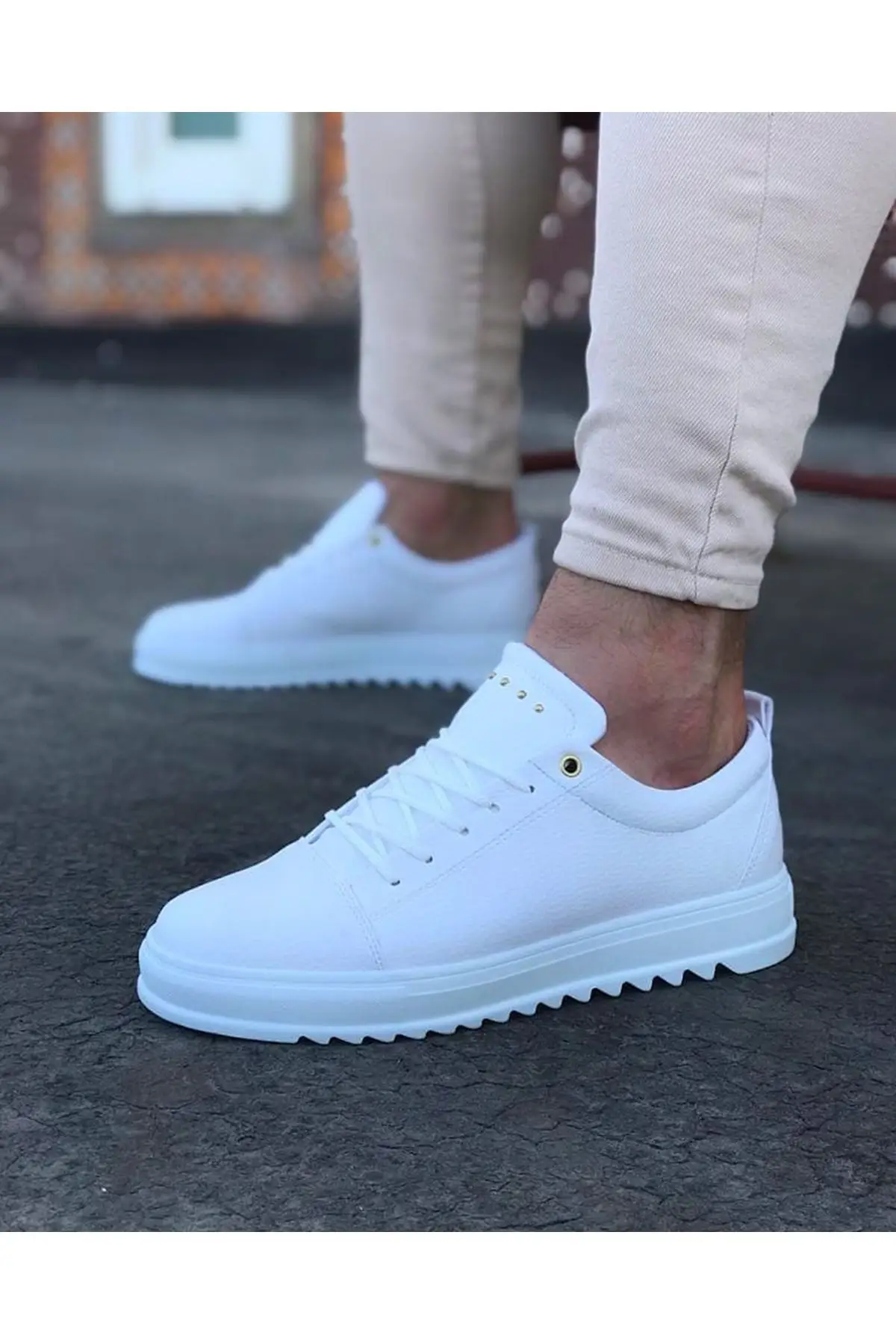 Original Design WG152 White Suede Men's Sneakers