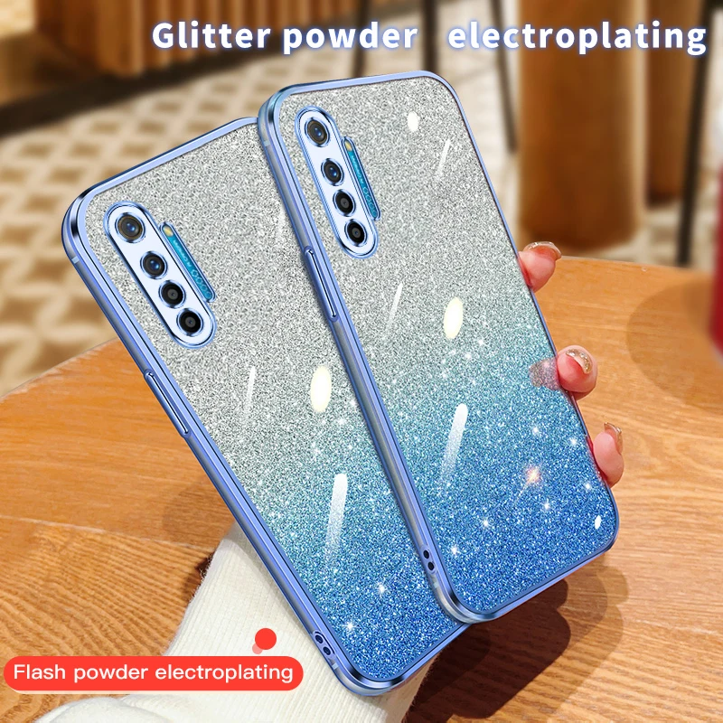 Задняя крышка телефона для Oppo K5 Роскошный Блестящий Мягкий силиконовый чехол Realme