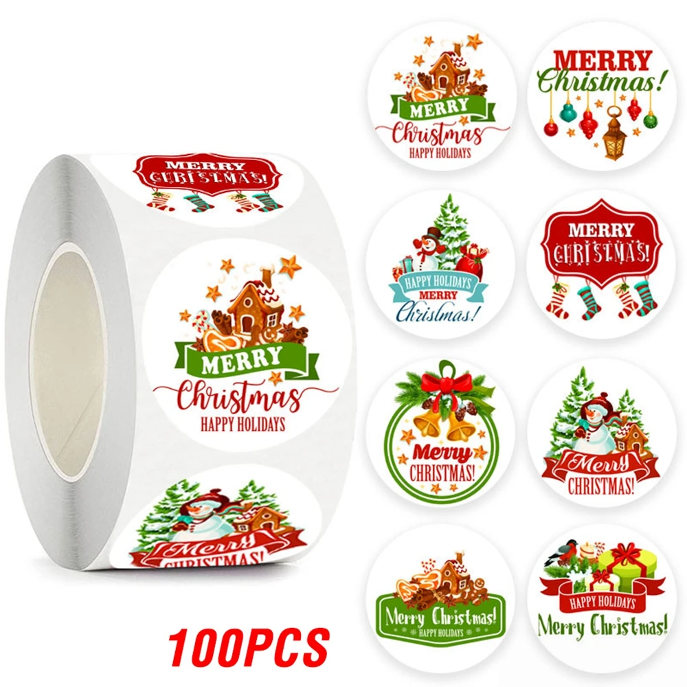 

Новогодние наклейки-снеговики