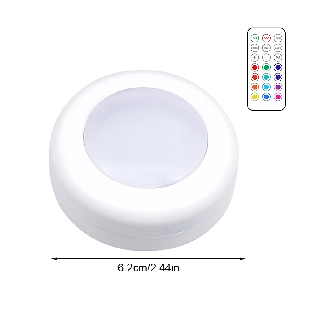 

LED Closet Cabinet Lights Remote Control Dimmable Colorful 30lm Kitchen Wireless Stair Lamps Sensor Home Hallway Night