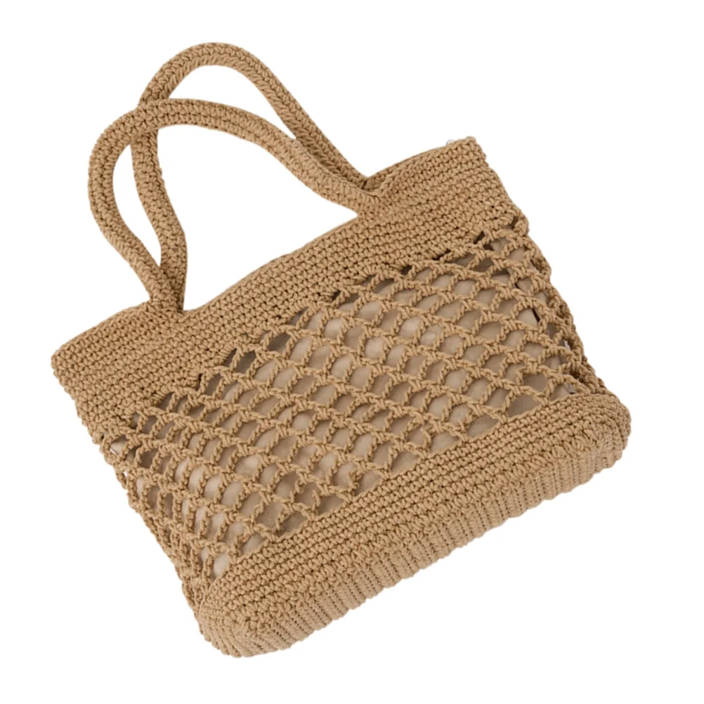 Bagshoulder Beach Bags Wovenstraw Tote Summer Crochetcotton Handbags Handbag Crossbody Messenger Shopping Hobos Crocheted Purses
