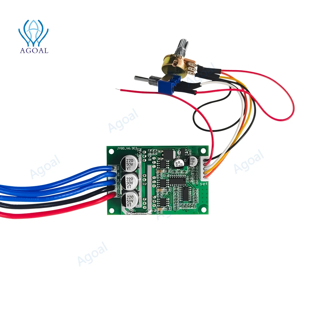 

DC 12V-36V 500W High Power Brushless Motor Controller Driver Board Assembled No Hall DIY Kit Peak current 20A