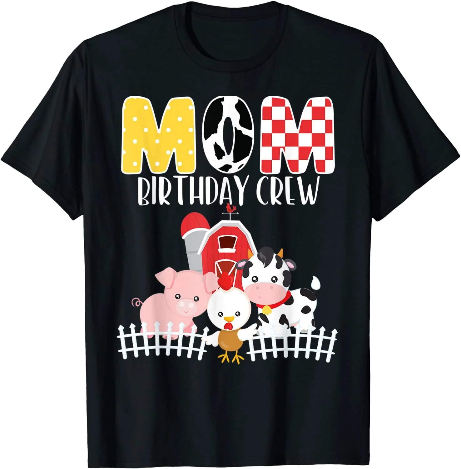 

Mom Birthday Crew Barnyard Farm Animals Bday Party T-Shirt
