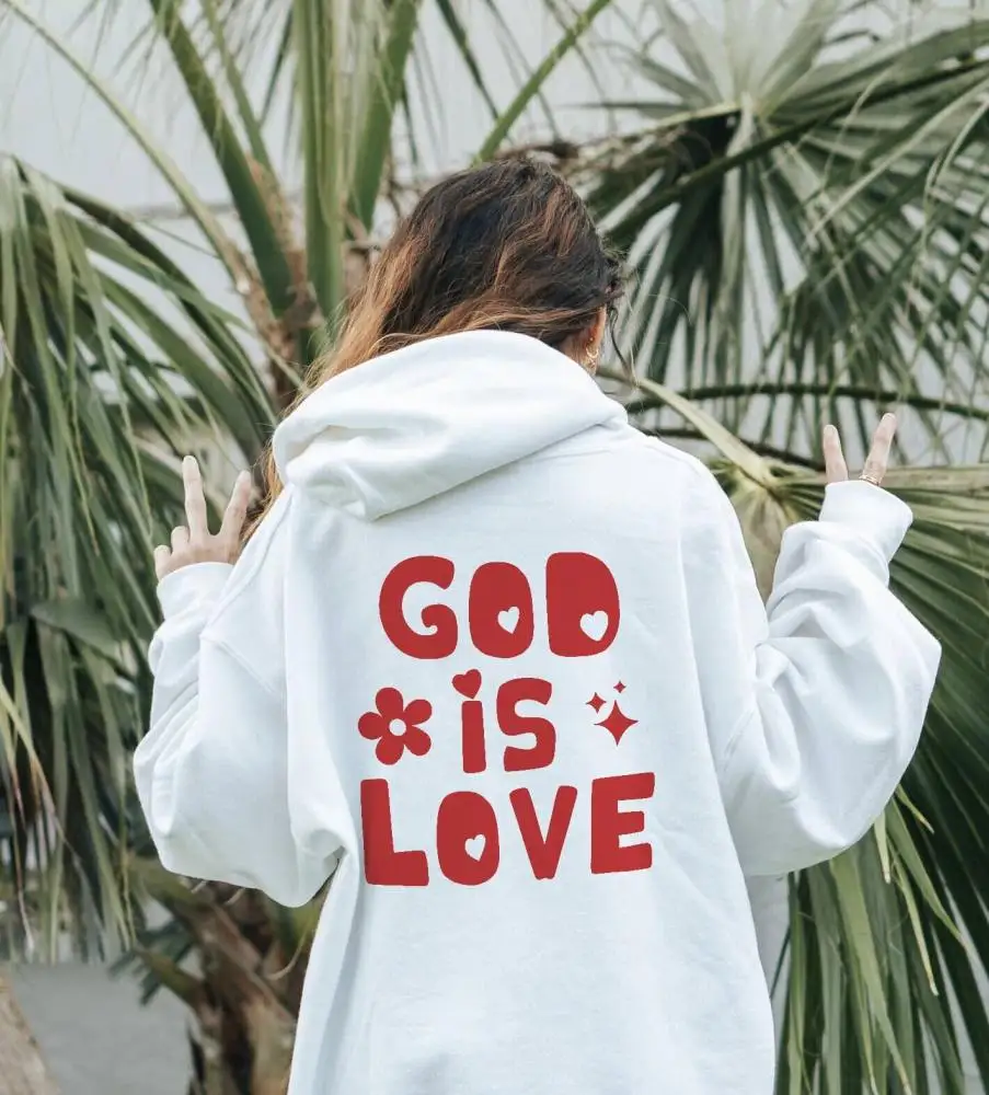 

God Is Love Back Print 2023 New Spring and Autumn Men/Women Loose Hoodies Sweatshirt Fall Winter Fashion Clothes Fashion Tops