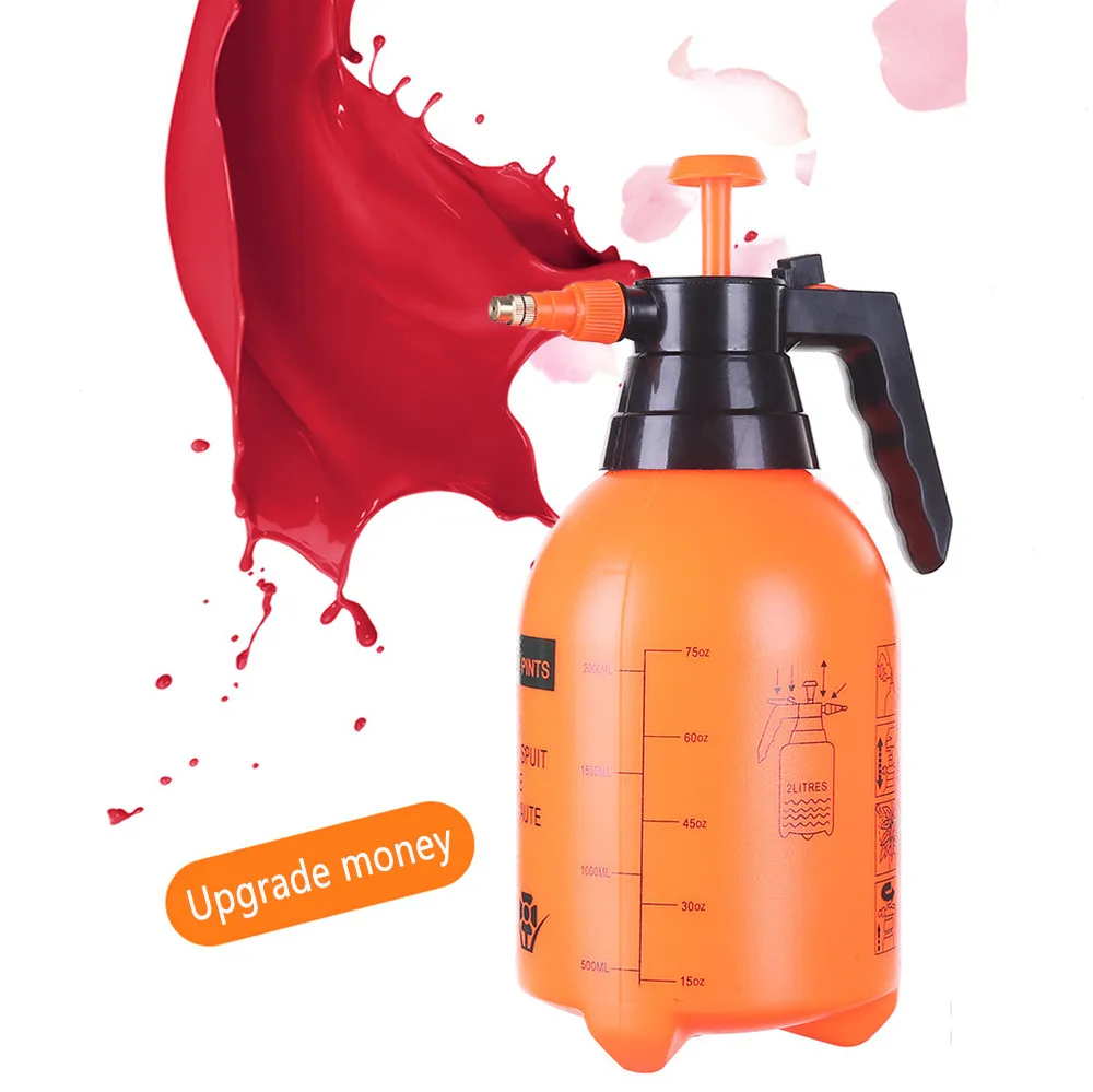 

Pneumatic Garden Sprayer Orange Bottle Watering 2L Pot Automatic Sprinkler Patio Lawn & Garden