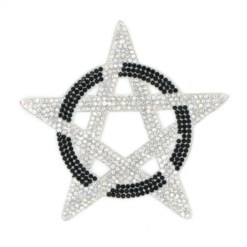 1 шт. самоклеящиеся прозрачные нашивки со стразами и звездами для одежды