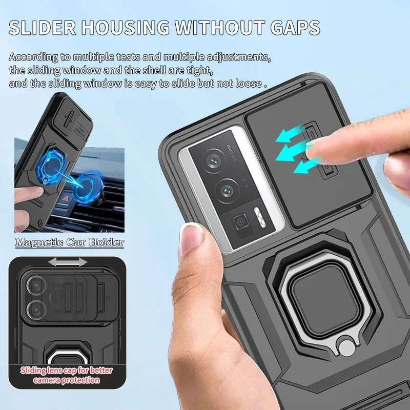 Для Xiaomi Poco F5 Pro 5G чехол с магнитным кольцом и подставкой для телефона Mi Pocco F5Pro PocoF5 F